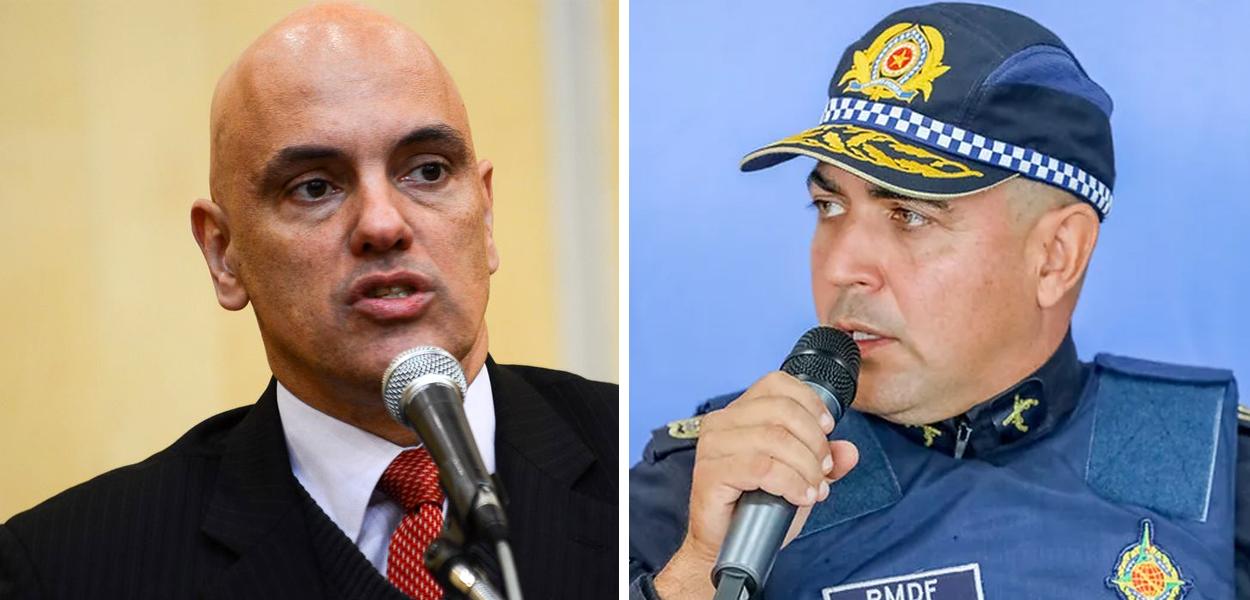 Alexandre de Moraes (à esq.) e Fabio Augusto Vieira