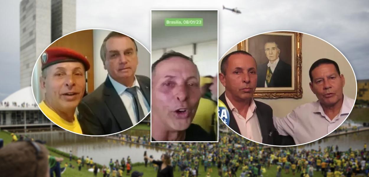 Marcelo Soares Corrêa com Bolsonaro e Mourão