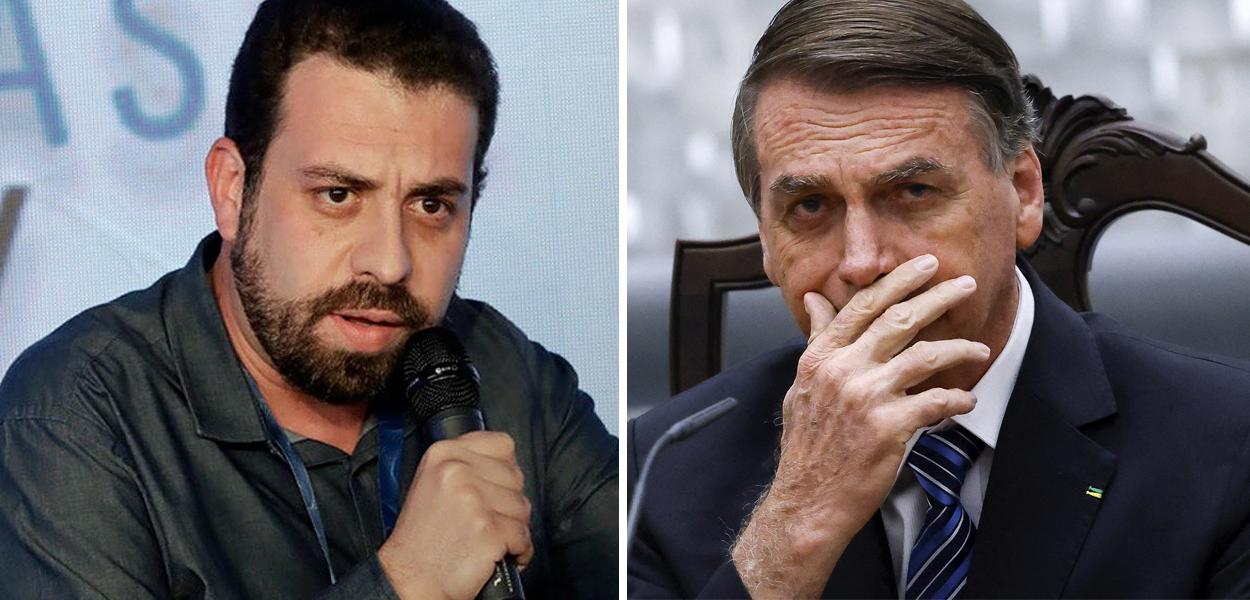 Guilherme Boulos e Jair Bolsonaro