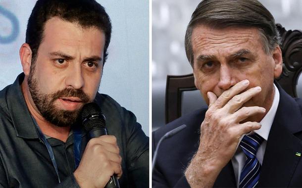 Guilherme Boulos e Jair Bolsonaro