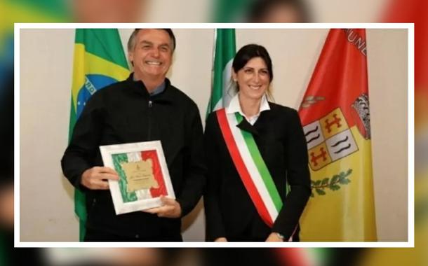 Jair Bolsonaro e prefeita de Anguillara, Alessandra Buono