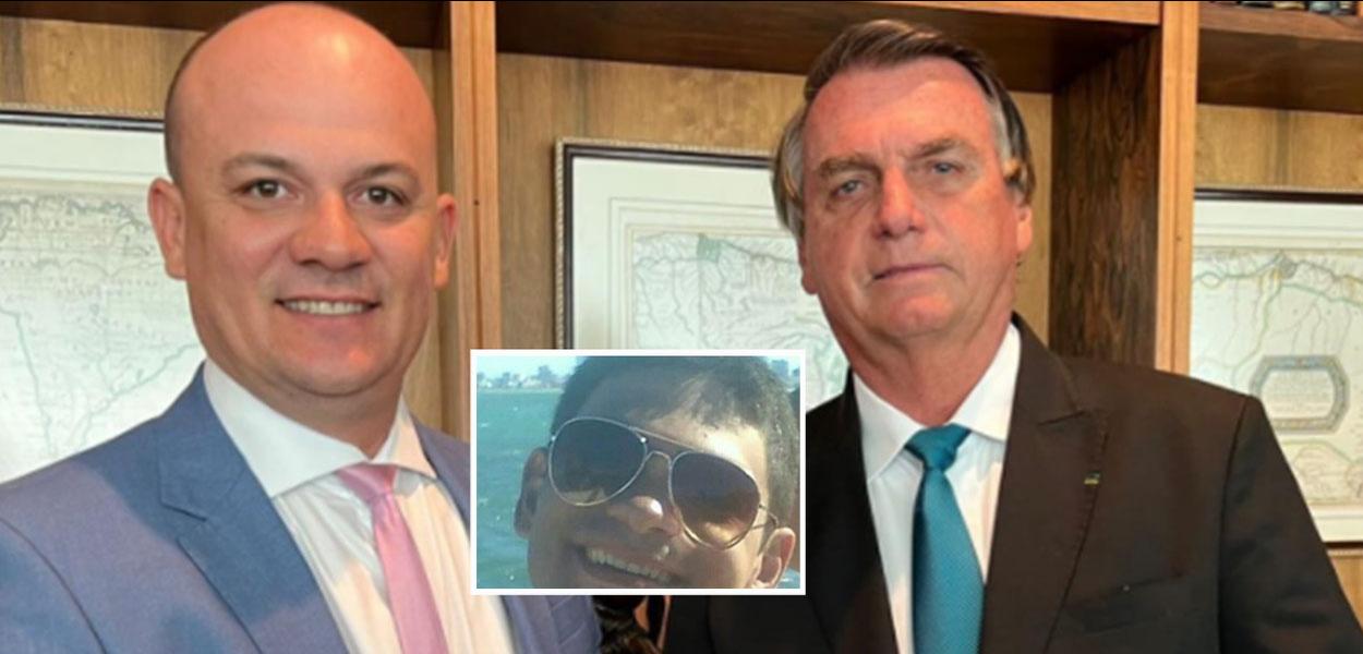 Cabo Gilberto, Anderson Novais e Jair Bolsonaro (Foto: Reprodução) Cabo Gilberto, Anderson Novais e Jair Bolsonaro