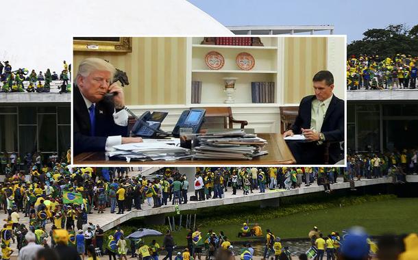 Terroristas bolsonaristas, Donald Trump e Michael Flynn