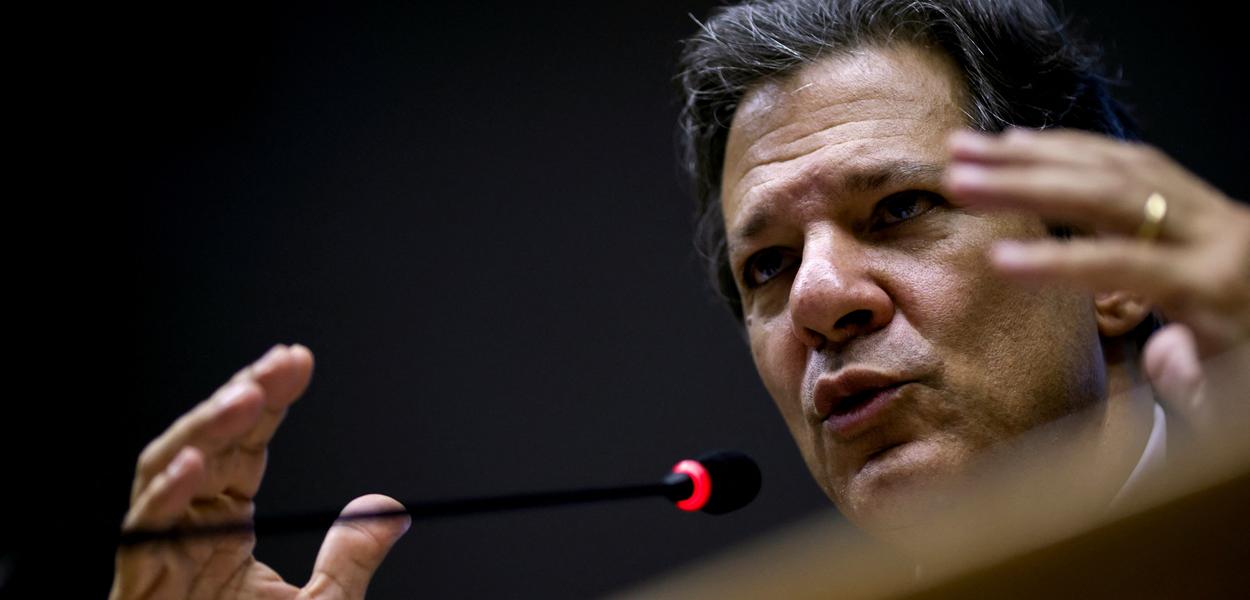 Ministro da Fazenda, Fernando Haddad, em entrevista à imprensa12/01/2023