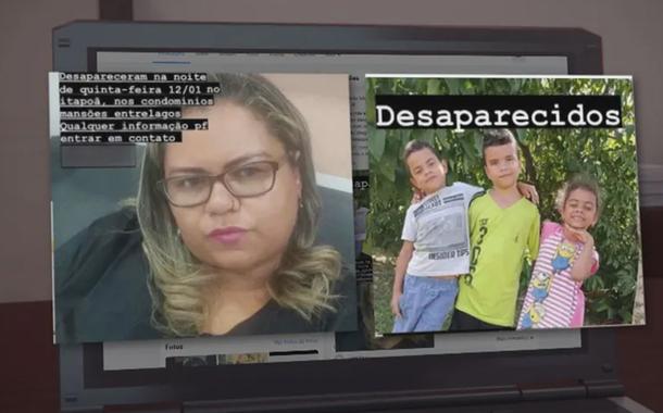 Elizamar Silva e os filhos desapareceram na noite de quinta-feira (12), no Distrito Federal