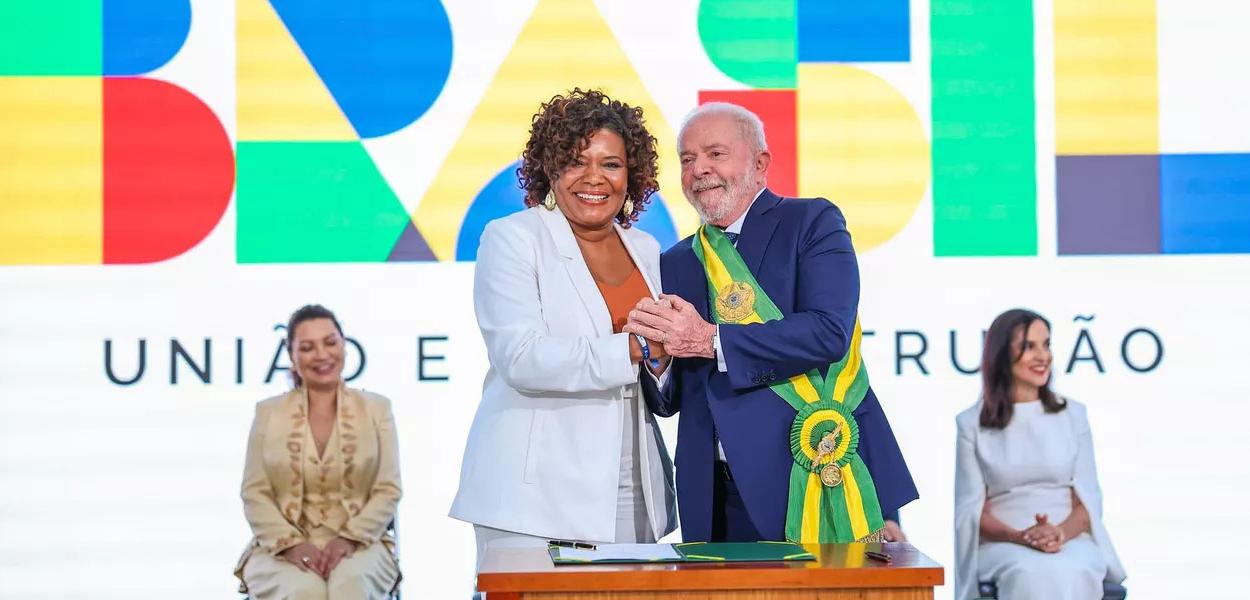 Margareth Menezes e Luiz Inácio Lula da Silva