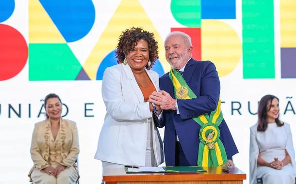 Margareth Menezes e Luiz Inácio Lula da Silva