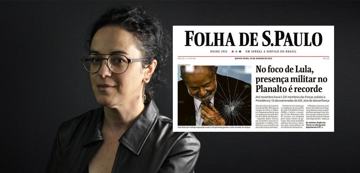 Marcia Tiburi e capa da Folha