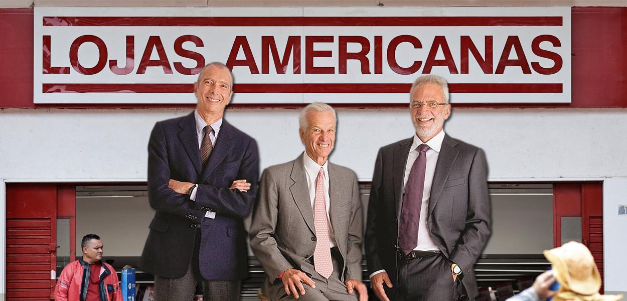 Da esq.: para a dir.: Beto Sicupira, Jorge Paulo Lemann e Marcel Telles, três dos acionistas das Lojas Americanas