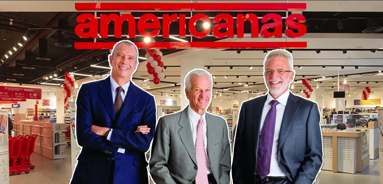 Da esq. para a dir.: Carlos Alberto Sicupira, Jorge Paulo Lemann e Marcel Telles, principais acionistas das Lojas Americanas