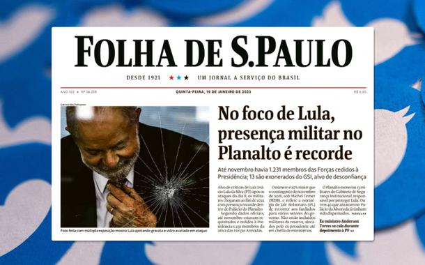 Capa do jornal Folha de S. Paulo com o presidente Lula