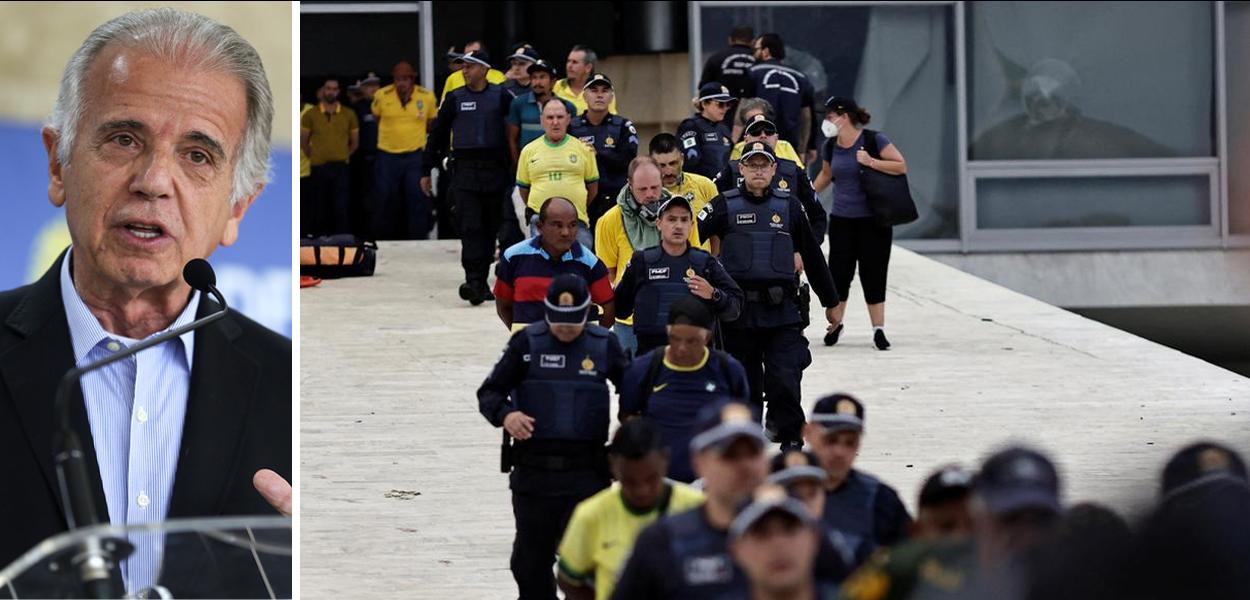 José Múcio e terroristas bolsonaristas