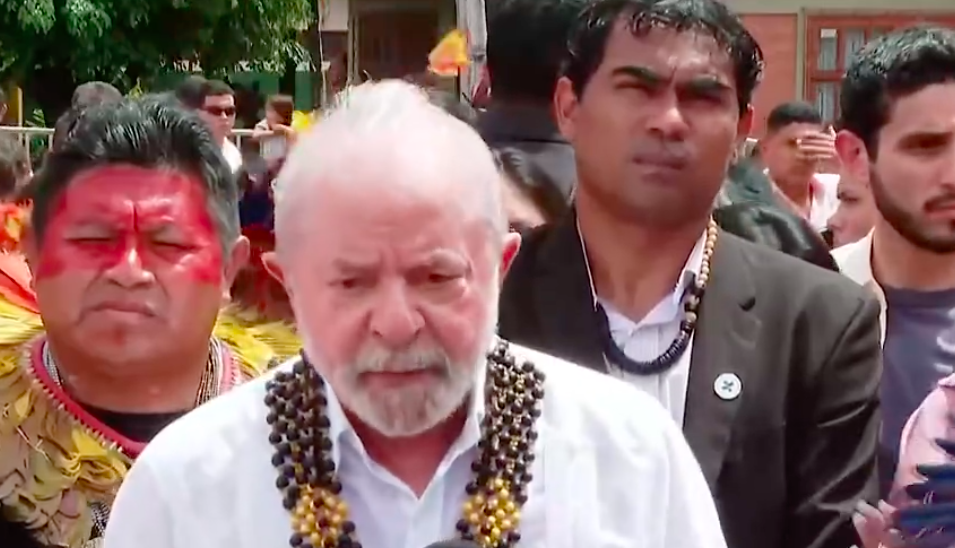 Lula, na entrevista coletiva após visita Casa de Saúde na zona rural de Boa Vista