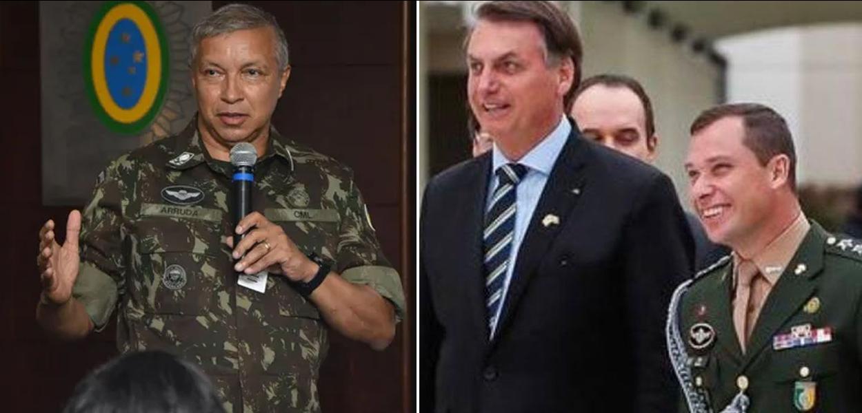 General Júlio César de Arruda, Jair Bolsonaro e coronel Mauro Cesar Barbosa Cid