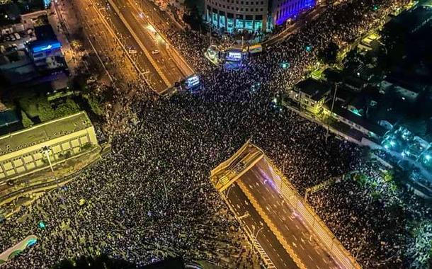 Manifestantes protestam em Tel Aviv em defesa dos palestinos - 21.01.23