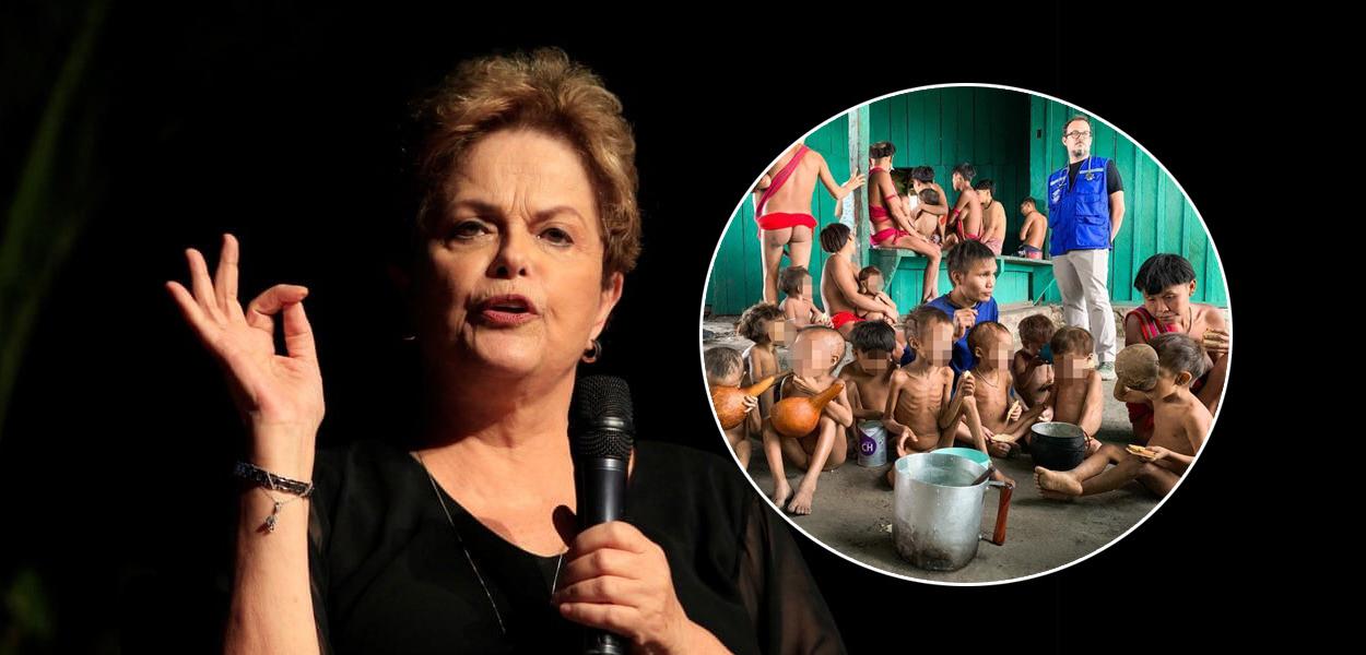 Dilma Rousseff e índios yanomami