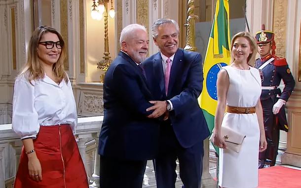 Janja, Lula, Alberto Fernández e Fabiola Yáñez