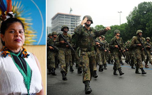 Sonia Guajajara e militares