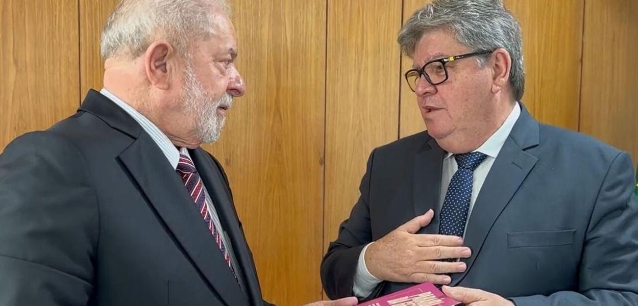 Lula  e João Azevedo, governador da Paraíba e presidente do Consórcio do Nordeste