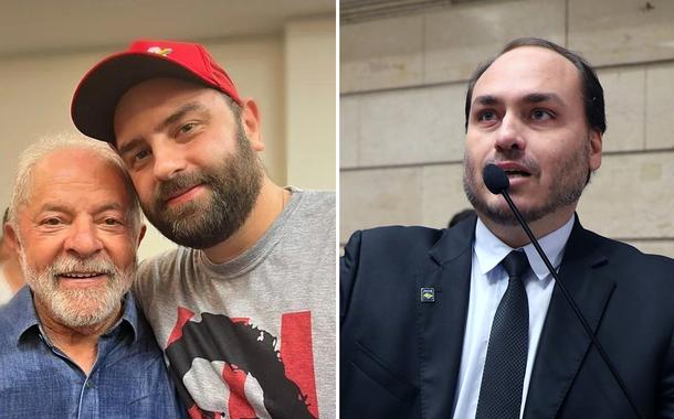 Lula com Luis Claudio Lula da Silva Carlos Bolsonaro