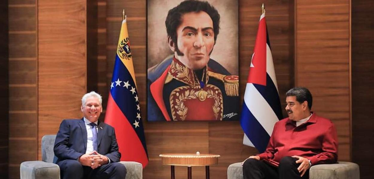 Presidentes Miguel Díaz-Canel e Nicolás Maduro