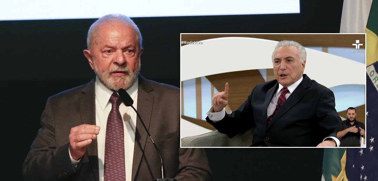 Lula e Temer no programa Roda Viva