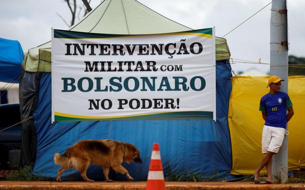 Acampamento golpista em Brasília já foi desmontado. 27/12/2022