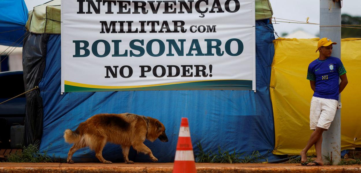 Acampamento golpista em Brasília já foi desmontado. 27/12/2022