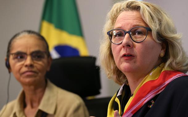 Entrevista coletiva da ministra do Meio Ambiente e Mudança do Clima, Marina Silva, e a ministra Federal da Cooperação Econômica e Desenvolvimento da Alemanha, Svenja Schulze.