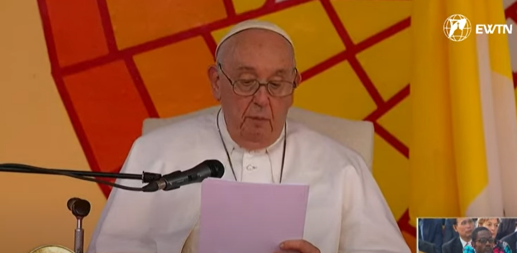 Papa Francisco durante discurso no Congo