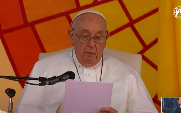 Papa Francisco durante discurso no Congo
