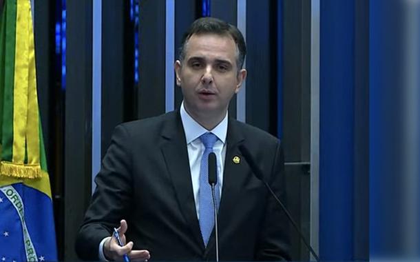 Pacheco discursa a colegas do Senado antes de votação para presidente da Casa Alta