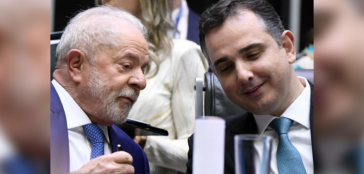 Luiz Inácio Lula da Silva (à esq.) e Rodrigo Pacheco