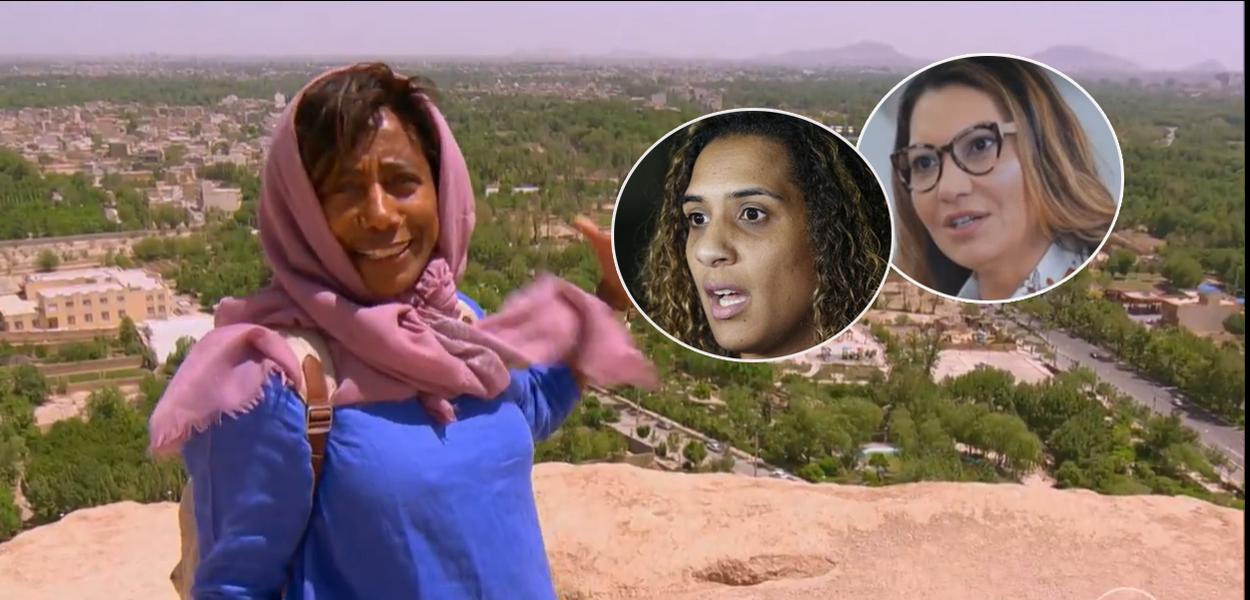 Da esq. para a dir.: Glória Maria, a ministra da Igualdade Racial, Anielle Franco, e Rosângela da Silva