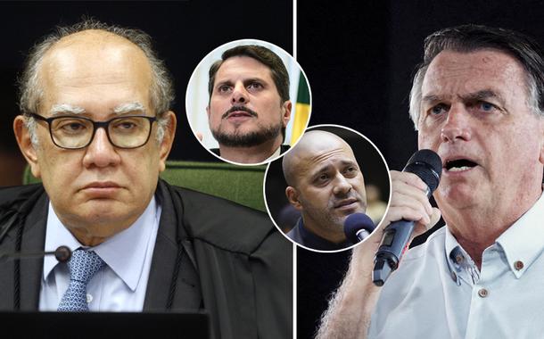 Gilmar Mendes, Marcos do Val, Daniel Silveira e Jair Bolsonaro