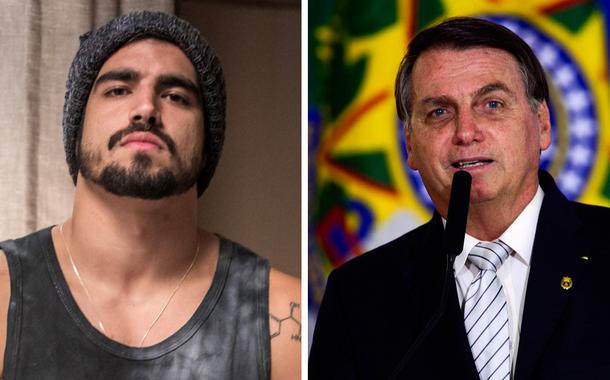 Caio Castro e Jair Bolsonaro