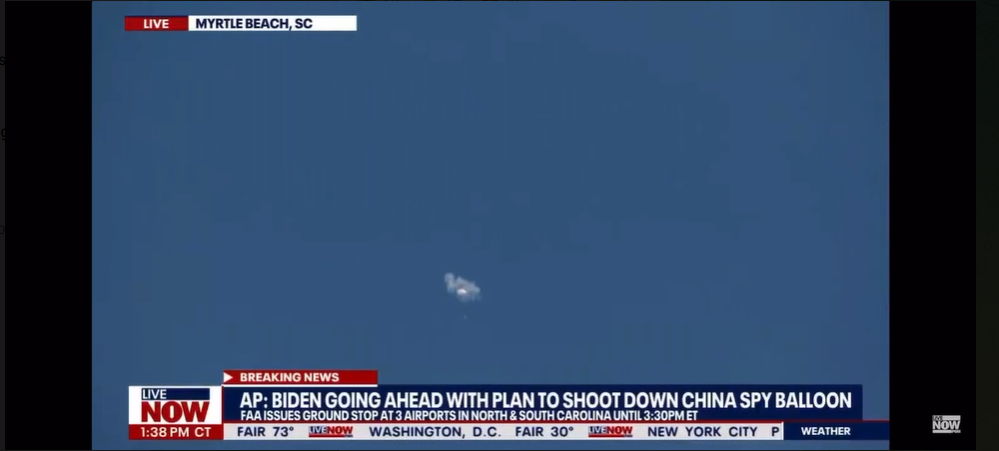 EUA abatem balão espião chinês