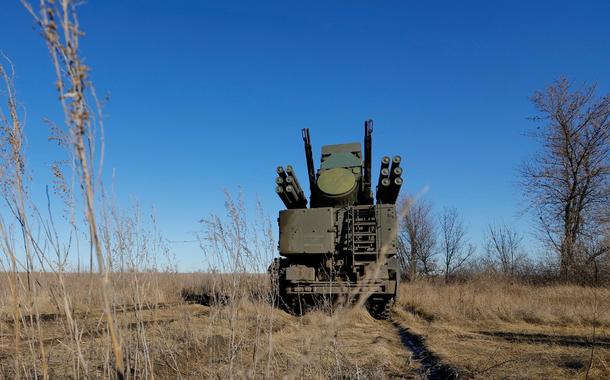 FILE PHOTO:  A view shows a Russian Pantsir anti-aircraft missile system on combat duty in the course of Russia-Ukraine conflict in the Luhansk region, Russian-controlled Ukraine, January 25, 2023. REUTERS/Alexander Ermochenko