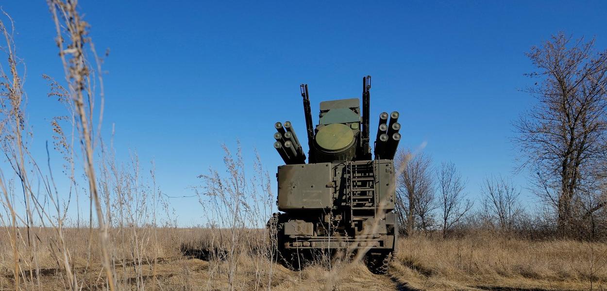 FILE PHOTO:  A view shows a Russian Pantsir anti-aircraft missile system on combat duty in the course of Russia-Ukraine conflict in the Luhansk region, Russian-controlled Ukraine, January 25, 2023. REUTERS/Alexander Ermochenko