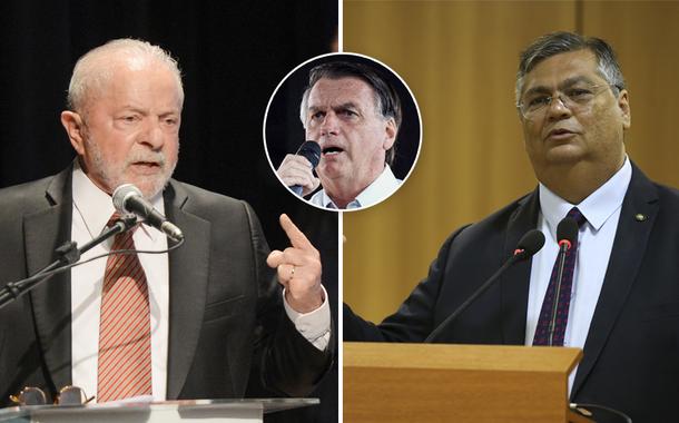 Lula, Bolsonaro e Flávio Dino