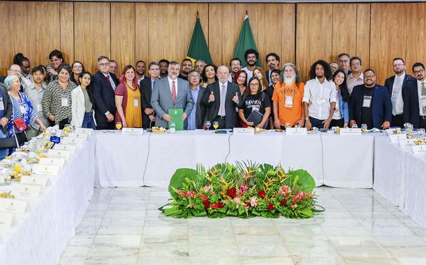 Presidente da República, Luiz Inácio Lula da Silva, durante café da manhã com mídia independente e alternativa em Brasília, DF. 07.02.2023