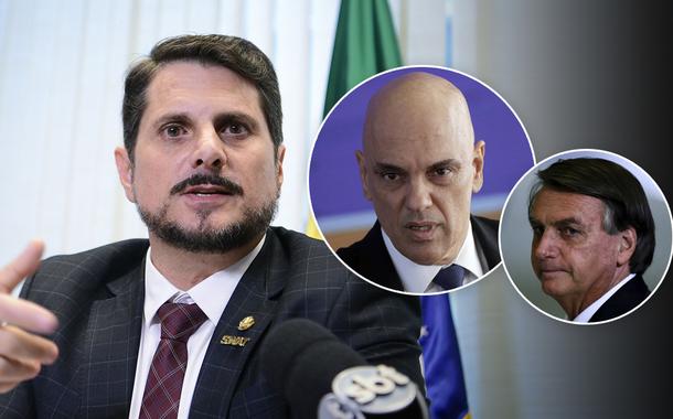 Marcos do Val, Alexandre de Moraes e Jair Bolsonaro