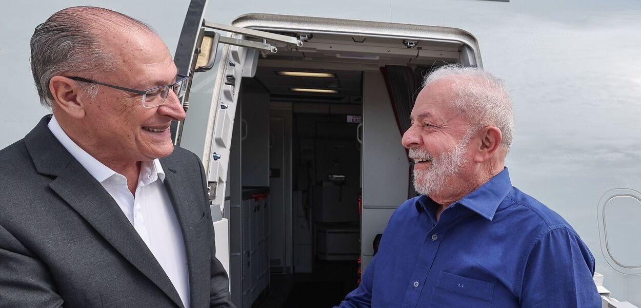 Vice-presidente Geraldo Alckmin e o presidente Lula