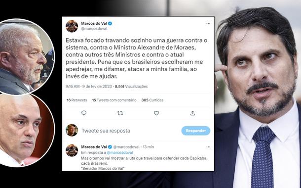 Lula, Alexandre de Moraes e Marcos do Val