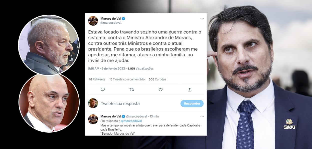 Lula, Alexandre de Moraes e Marcos do Val