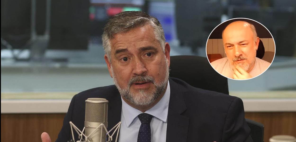 O ministro da Secretaria de Comunicação Social, Paulo Pimenta, e João Feres