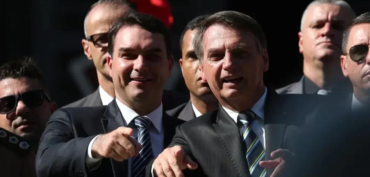 Flávio e Jair Bolsonaro