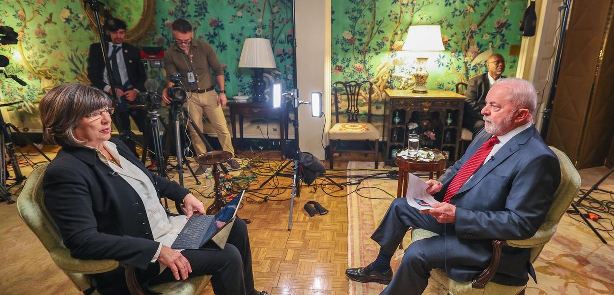 Christiane Amanpour  e Luiz Inácio Lula da Silva