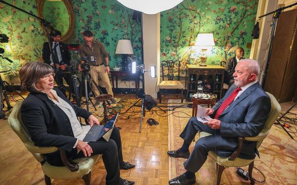 Christiane Amanpour  e Luiz Inácio Lula da Silva