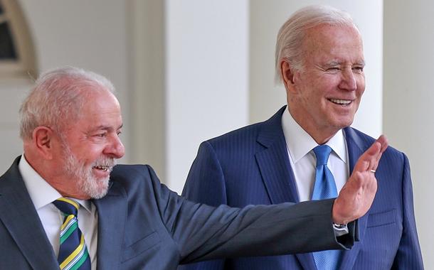 Presidente dos Estados Unidos da América, Joe Biden e o Presidente da República do Brasil, Luiz Inácio Lula da Silva, durante Fotografia oficial. Casa Branca, Washington (EUA). 10/02/2023